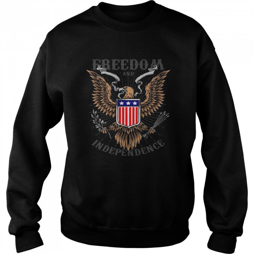 Freedom And Independence Eagle American Flag Sweatshirt